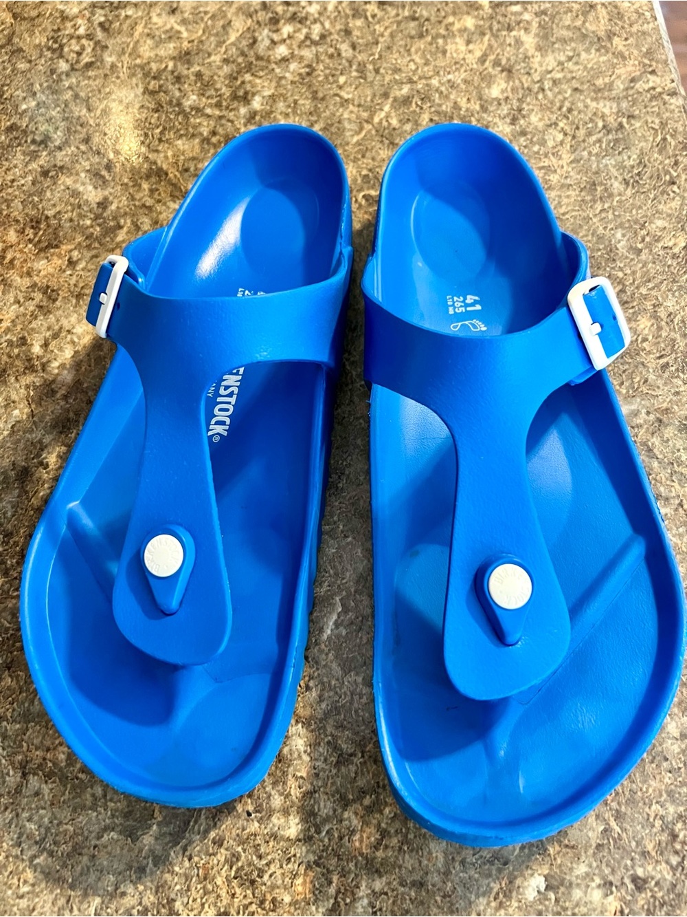 Birkenstock Gizeh EVA Sandals in Scuba Blue size 41
